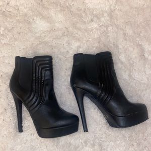 High black pump heels